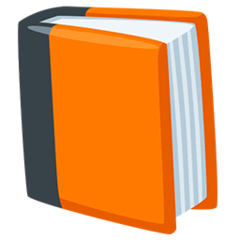 Libro di testo arancione Emoji Messenger