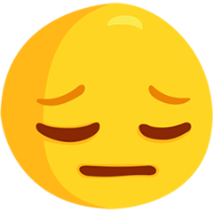 Faccina pensierosa triste Emoji Messenger