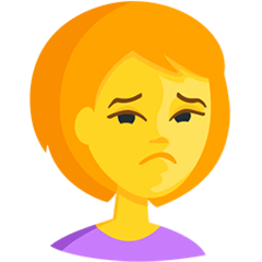 Persona con el ceño fruncido Emoji Messenger