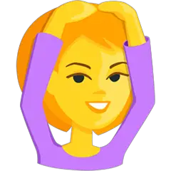 Pessoa a fazer o gesto de OK Emoji Messenger