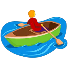 🚣 Persona remando en una barca Emoji en Messenger