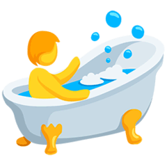 Persona che fa il bagno Emoji Messenger