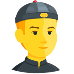 Uomo con copricapo cinese Emoji Messenger