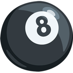 Pool 8 Ball Emoji in Messenger
