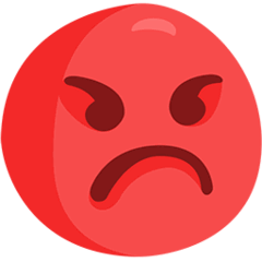 😡 Rotes verärgertes Gesicht Emoji auf Messenger