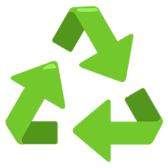 Symbole de recyclage Émoji Messenger