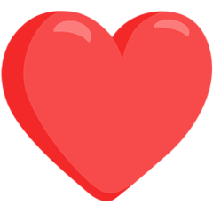 ❤️ Coração vermelho Emoji nos Messenger