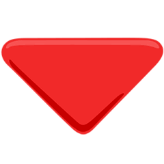 Triângulo vermelho apontado para baixo Emoji Messenger