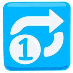 🔂 Simbolo della ripetizione di una singola traccia Emoji su Messenger