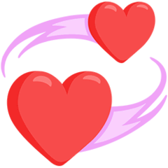 Corações giratórios Emoji Messenger