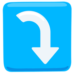 ⤵️ Right Arrow Curving Down Emoji in Messenger