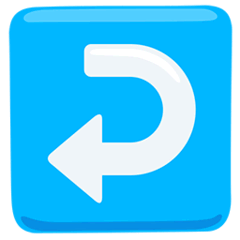 ↩️ Right Arrow Curving Left Emoji in Messenger