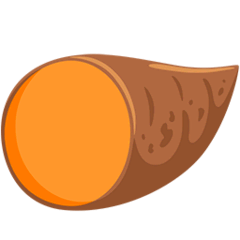 Roasted Sweet Potato Emoji in Messenger