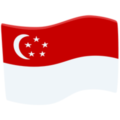 Flagge von Singapur Emoji Messenger