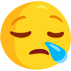 Sleepy Face Emoji in Messenger