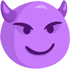 😈 Lächelndes Gesicht mit Hörnern Emoji auf Messenger