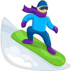 Praticante de snowboard Emoji Messenger