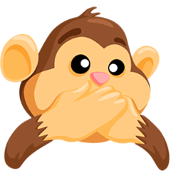 Scimmia che non parla Emoji Messenger