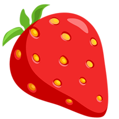 Strawberry Emoji in Messenger