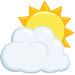 Sun Behind Cloud Emoji in Messenger