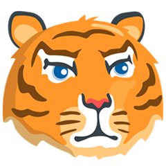 🐯 Tiger Face Emoji in Messenger