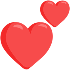 💕 Zwei Herzen Emoji auf Messenger