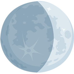 Waxing Crescent Moon Emoji in Messenger