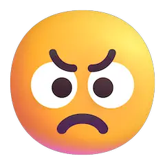 Verärgertes Gesicht Emoji Windows