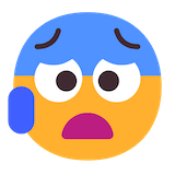 anxious-face-with-sweat Emoji microsoft