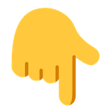 backhand-index-pointing-down Emoji microsoft