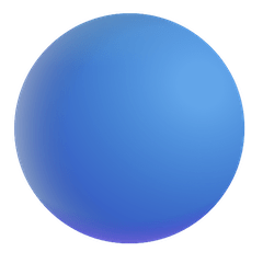 Cercle bleu Émoji Windows