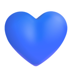 Blaues Herz Emoji Windows
