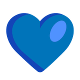 blue-heart Emoji microsoft