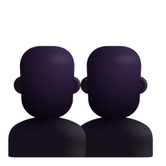 👥 Silhouette von zwei Personen Emoji auf Windows