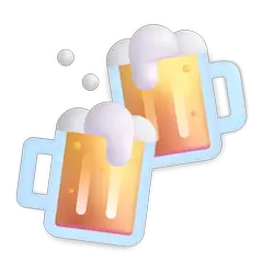 Brindisi con boccali di birra Emoji Windows