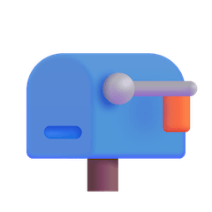 Geschlossener Briefkasten mit Fahne unten Emoji Windows