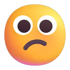Cara com expressão confusa Emoji Windows