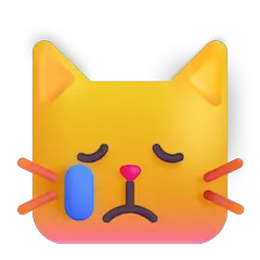 😿 Плачущая кошачья мордочка Эмодзи в Windows