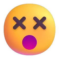 Faccina stordita Emoji Windows