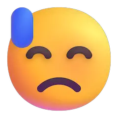😓 Faccina con sudori freddi Emoji su Windows
