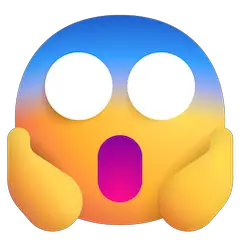 Face Screaming in Fear Emoji on Windows