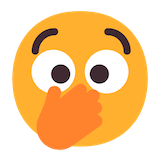 face-with-open-eyes-and-hand-over-mouth Emoji microsoft