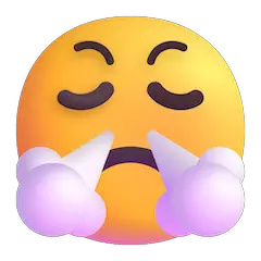 😤 Cara de enfado resoplando Emoji en Windows