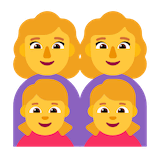 family-woman-woman-girl-girl Emoji microsoft
