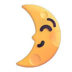 First Quarter Moon Face Emoji on Windows