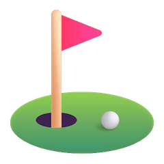 Buraco de golfe com bandeirola Emoji Windows