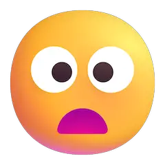 Gesicht mit gerunzelter Stirn und geöffnetem Mund Emoji Windows