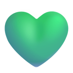 Coração verde Emoji Windows