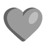 grey-heart Emoji microsoft