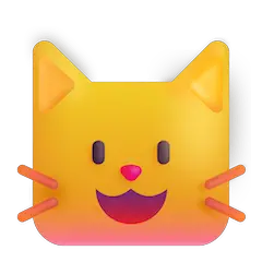 Muso di gatto felice Emoji Windows